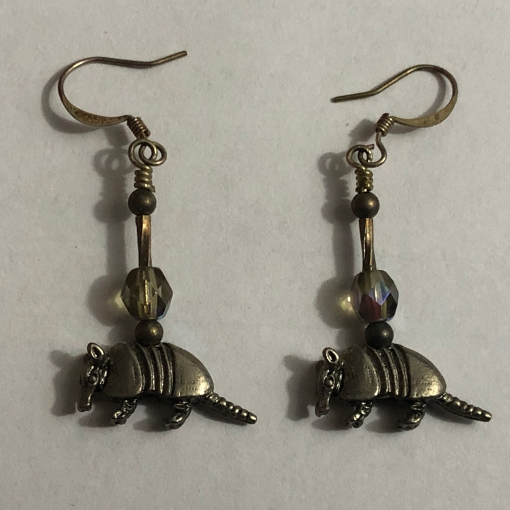 Armadillo Earrings Texas/southwestern prairie style